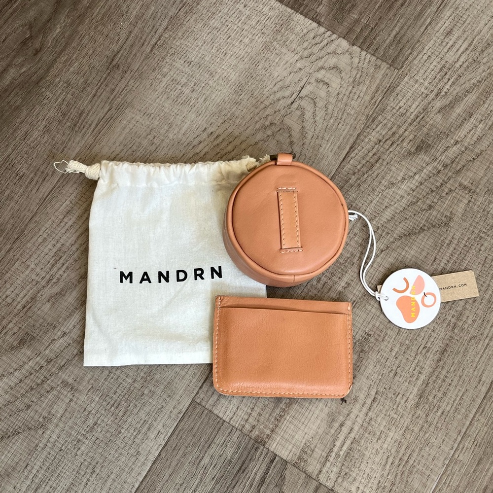 MANDRN Leather Rover Pouch and Card Wallet Set - Picture 2 of 3